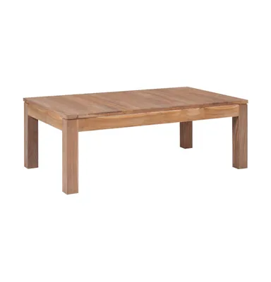 Coffee Table Solid Teak Wood with Natural Finish 43.3"x23.6"x15.7"