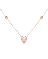 LuvMyJewelry Raindrop Design Sterling Silver Diamond Women Necklace