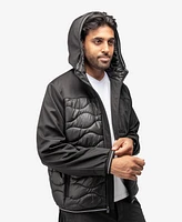 X-Ray Men's Quilted Jacket with Hood