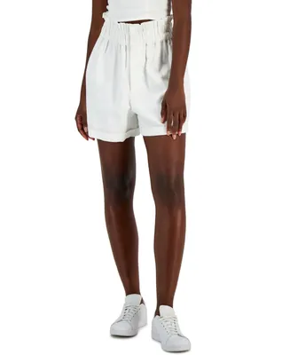 And Now This Women's Linen-Blend Paperbag-Waist Shorts, Created for Macy's