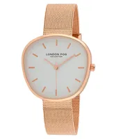 London Fog Women's Quartz Bath Rose Gold-Tone Alloy Strap Watch 36mm