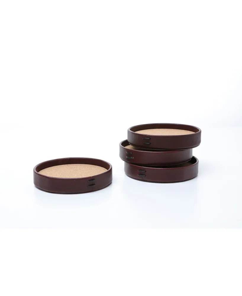 Liiton Leather Coasters, Set of 4