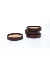 Liiton Leather Coasters, Set of 4