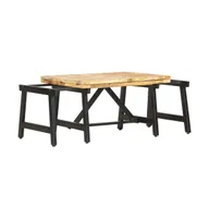 Extendable Coffee Table 63"x27.6"x17.7" Solid Mango Wood