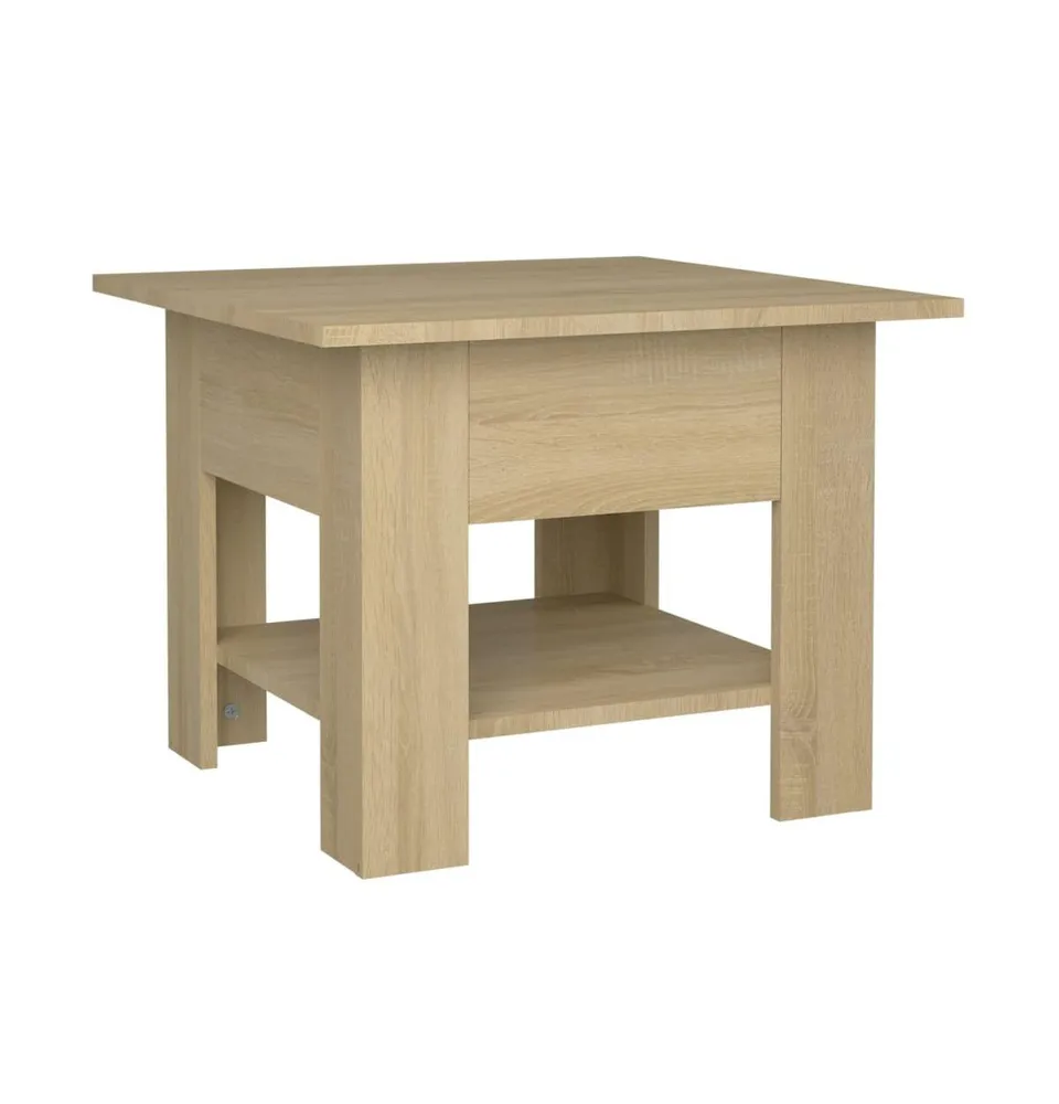 Coffee Table Sonoma Oak 21.7"x21.7"x16.5" Engineered Wood