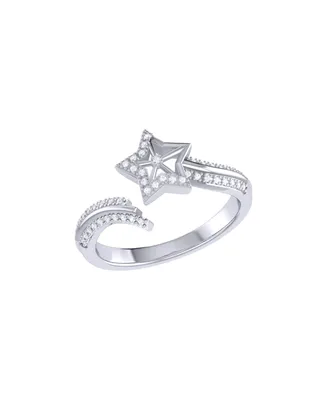 LuvMyJewelry Milky Way Design Sterling Silver Diamond Women Ring