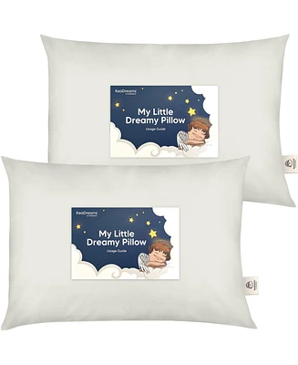 2pk Toddler Pillow, Soft Organic Cotton Pillows for Sleeping, 13X18 Kids Pillow