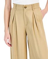 And Now This Women's Pleat-Front Wide-Leg Soft Pants