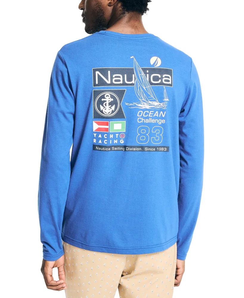 Nautica Men's Classic-Fit Logo Graphic Long-Sleeve T-Shirt