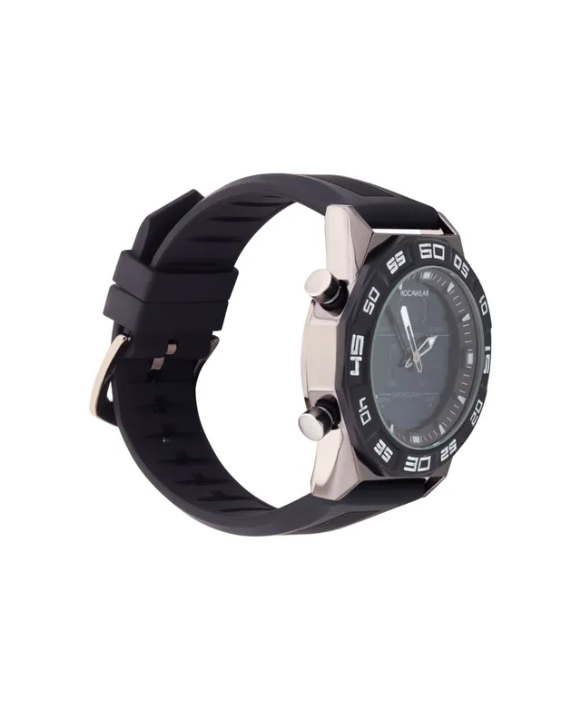 Rocawear Mens Quartz BlackGold Anadigi Watch India | Ubuy