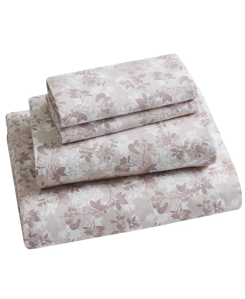 Tahari Home Mora 100% Cotton Flannel 4-Pc. Sheet Set