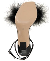 BCBGeneration Women's Relby Feathered High-Heel Two-Piece Dress Sandals