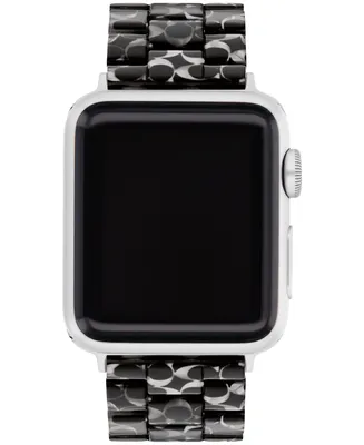 Coach Women's Black Tortoise Signature C Resin Bracelet for 38mm, 40mm, 41mm Apple Watch