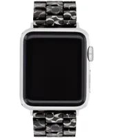 Coach Women's Black Tortoise Signature C Resin Bracelet for 38mm, 40mm, 41mm Apple Watch