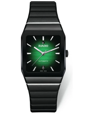 Rado Unisex Swiss Automatic Anatom Black Rubber Strap Watch 33mm