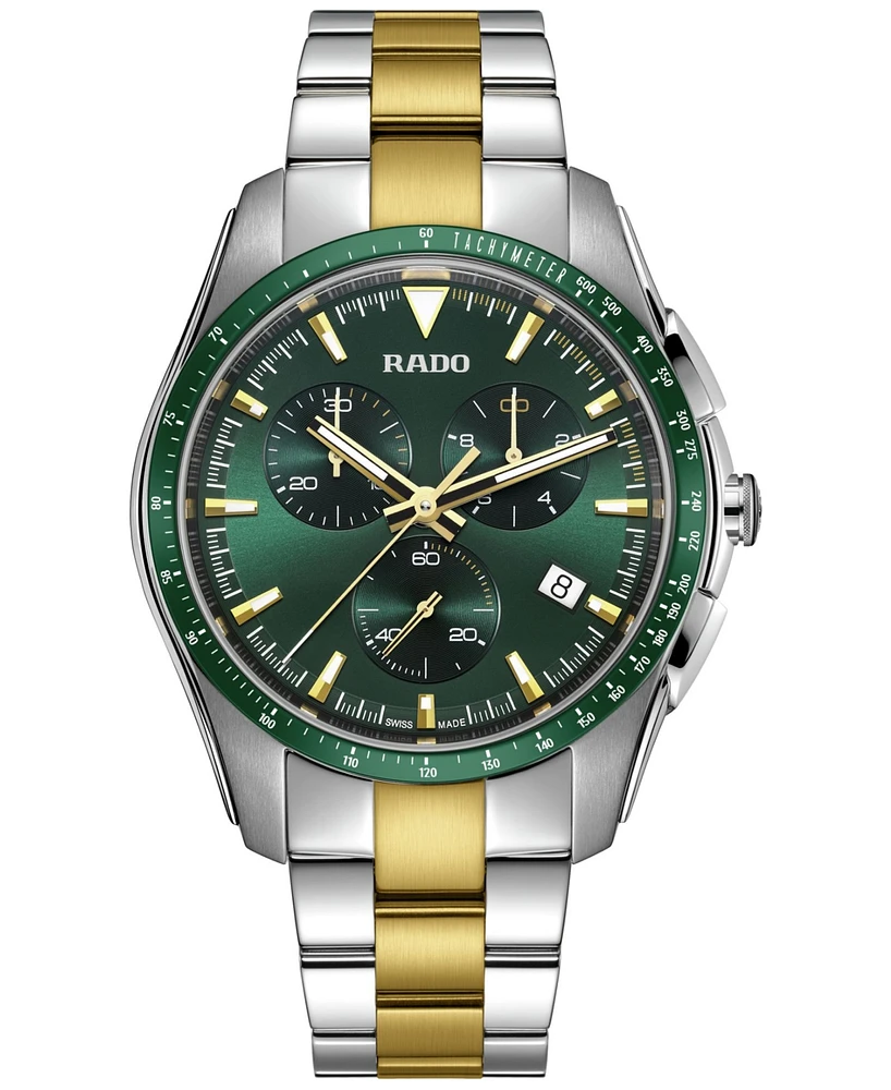 Rado Men's Swiss Chronograph Hyperchrome Two-Tone Stainless Steel Bracelet Watch 45mm