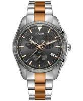 Rado Men's Swiss Chronograph Hyperchrome Two-Tone Stainless Steel Bracelet Watch 45mm