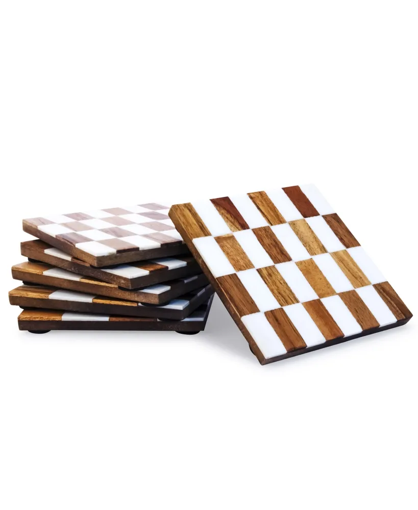 Checkered wood box - .de