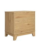 Manhattan Comfort Sheridan 2-Piece Medium Density Fibreboard 1-Drawer Cane Nightstand Set