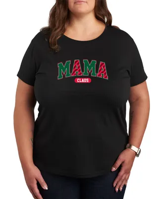 Trendy Plus Size Mama Claus Graphic T-shirt