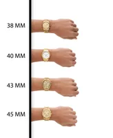 Michael Kors Men's Auden Quartz Three-Hand Gold-Tone Mesh Watch 42mm