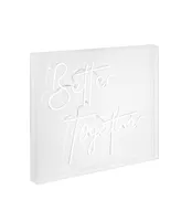 Jonathan Y Better Together Contemporary Glam Acrylic Box Usb Operated Led Neon Light