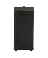 Household Essentials Narrow Collapsible Laundry Hamper with Liner and Lid