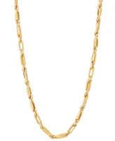Polished Double Link Chain Necklace in 14k Yellow Gold, 18"