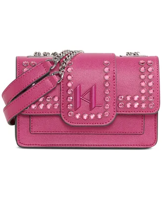 Karl Lagerfeld Paris Corrine Embellished Leather Shoulder Bag