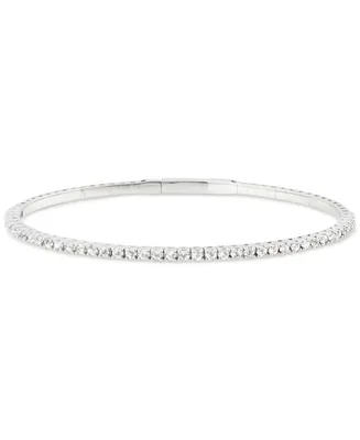 Diamond Bangle Bracelet (1 ct. t.w.) in 14k White Gold