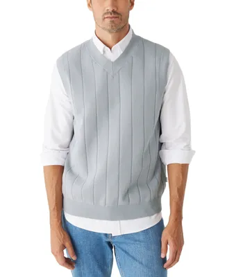 Frank And Oak Men's Cotton V-Neck Sweater Vest