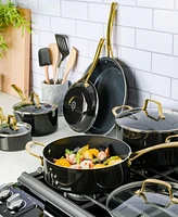 Martha Stewart Aluminum 14 Piece Cookware Combo with Non Stick Interior Enamel Exterior Set