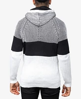 X-Ray Men's Color Blocked Hooded Sweater
