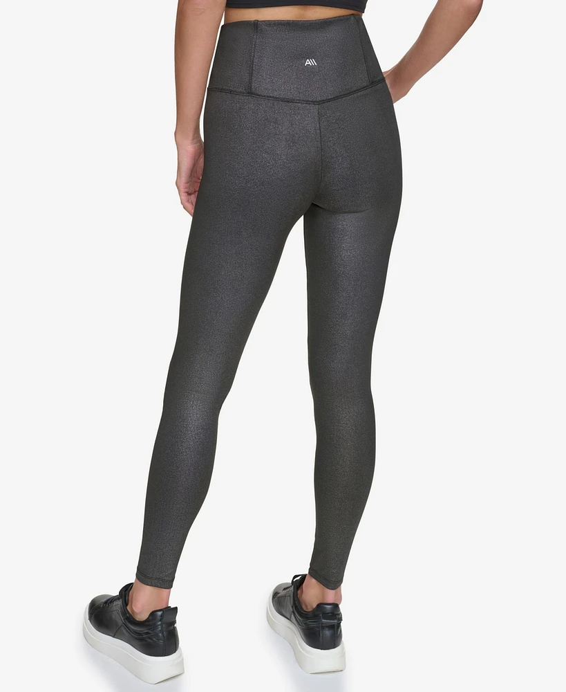 Andrew Marc Sport Women's High Waist Shimmer Legging Pants