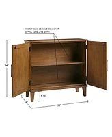 Ink+Ivy 36" Seagate Wide Handcrafted Sea Grass 2-Door Wood Accent Chest