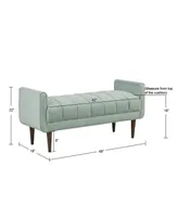 Madison Park 48" Linea Wide Fabric Upholstered Modern Accent Bench