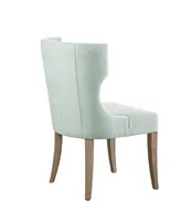 Madison Park 23.25" Carson Wide Wood Upholstered Wingback Dining Chair