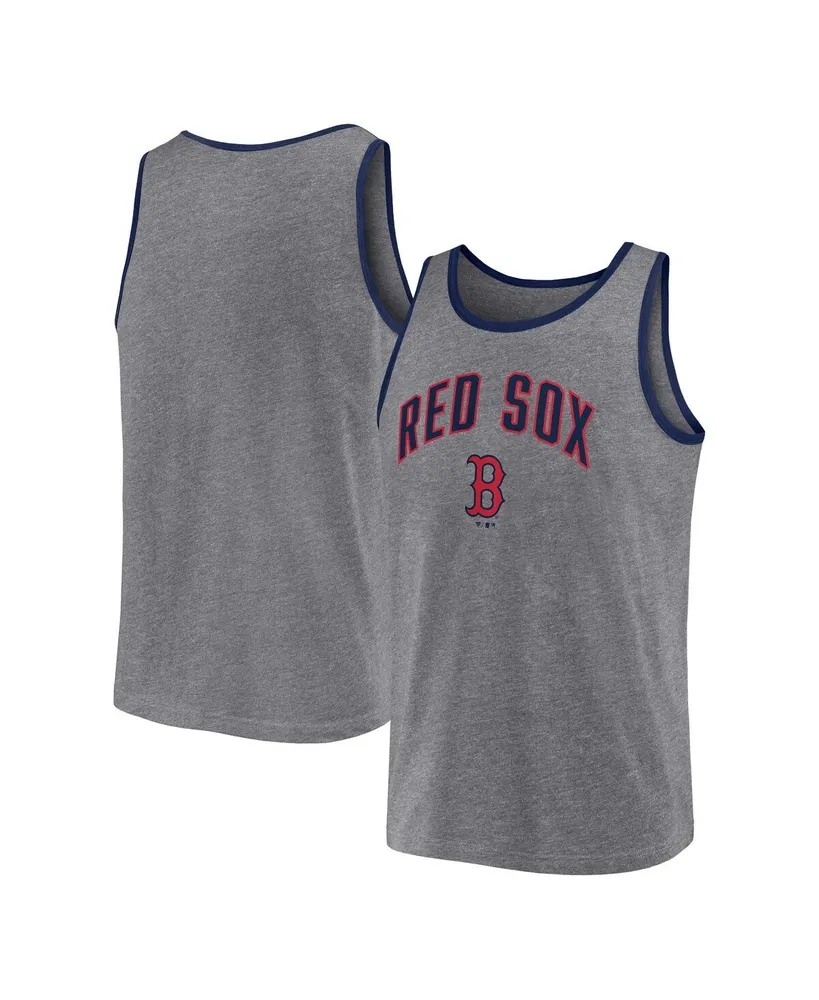 Men's Fanatics Heather Gray Boston Red Sox Primary Tank Top