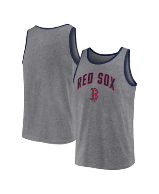 Men's Fanatics Heather Gray Boston Red Sox Primary Tank Top