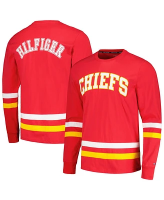 Men's Tommy Hilfiger Red, Gold Kansas City Chiefs Nolan Long Sleeve T-shirt