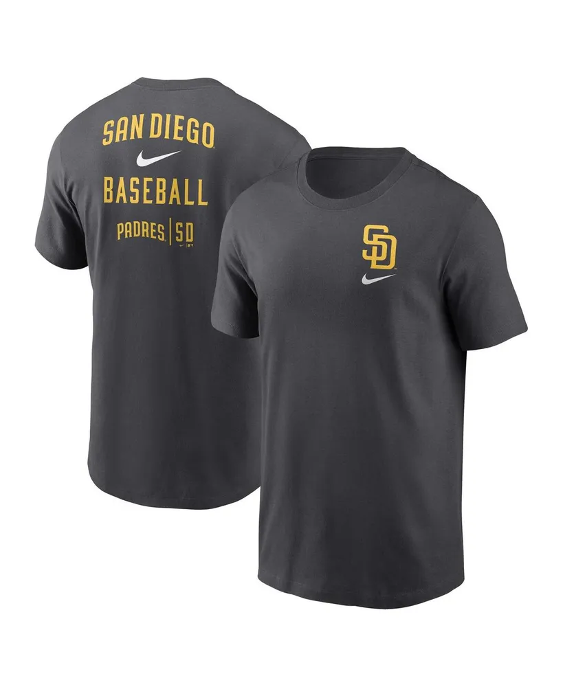 Men's Nike Charcoal San Diego Padres Logo Sketch Bar T-shirt