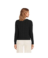 Lands' End Petite Drifter Cable Cardigan Sweater