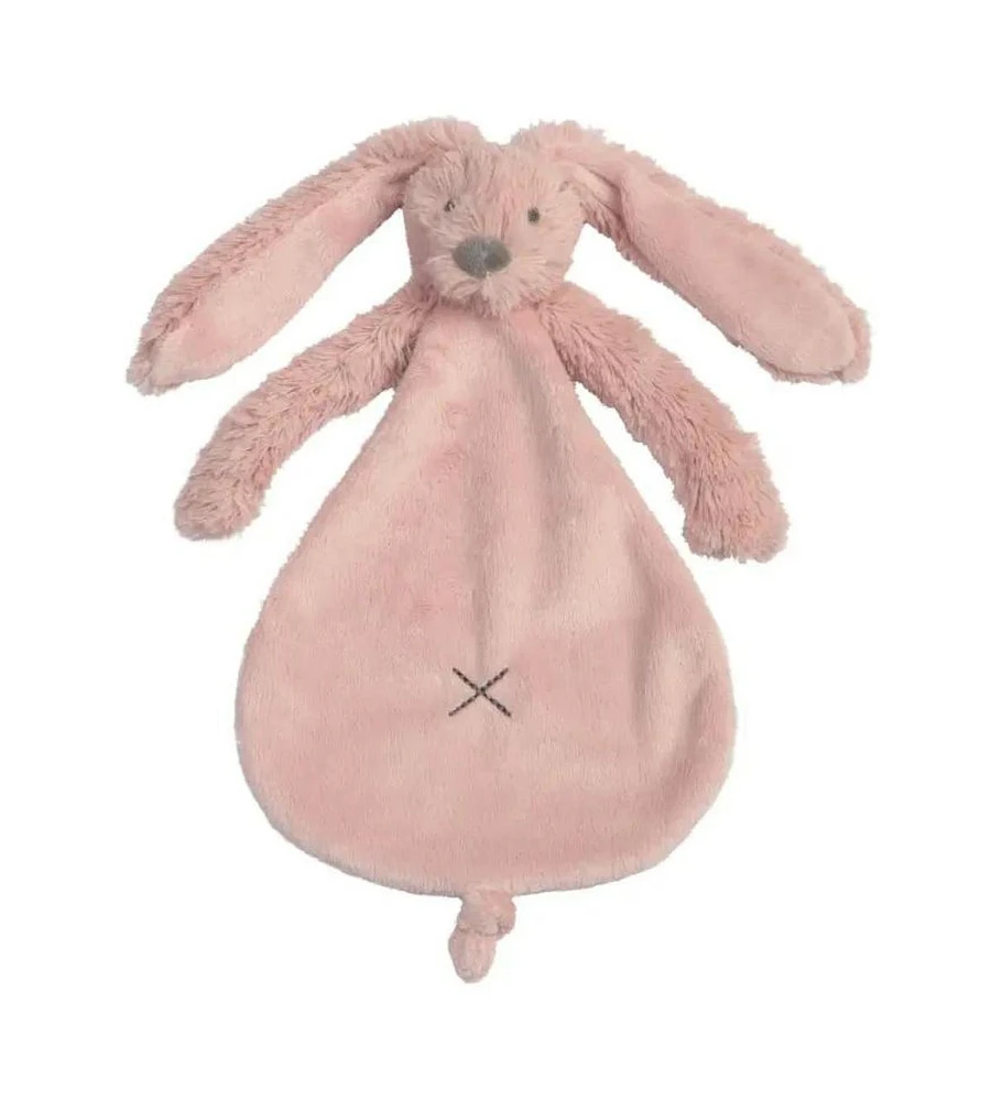 Rabbit Richie Old Pink Tuttle Security Blanket by Happy Horse 10 Inch Plush Animal Toy