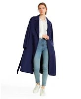 Belle & Bloom Women's Boss Girl Double-Breasted Lined Wool Coat
