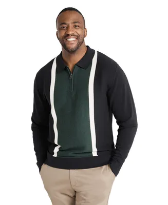 Johnny Bigg Mens Braxton Splice Polo Sweater Big & Tall