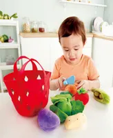 Hape Toddler Vegetable Basket Kitchen Food Playset