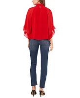 Vince Camuto Cutout Flutter-Sleeve Top