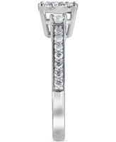 Diamond Halo Engagement Ring (5/8 ct. t.w.) in 14k White Gold