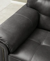 Harrison 87" Leather Traditional Sofa