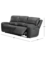 Raymond 86" Leather Power Reclining Sofa